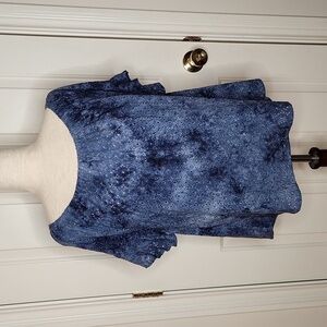 Knox Rose Blue Eyelet Off Shoulder Top Size M NWT